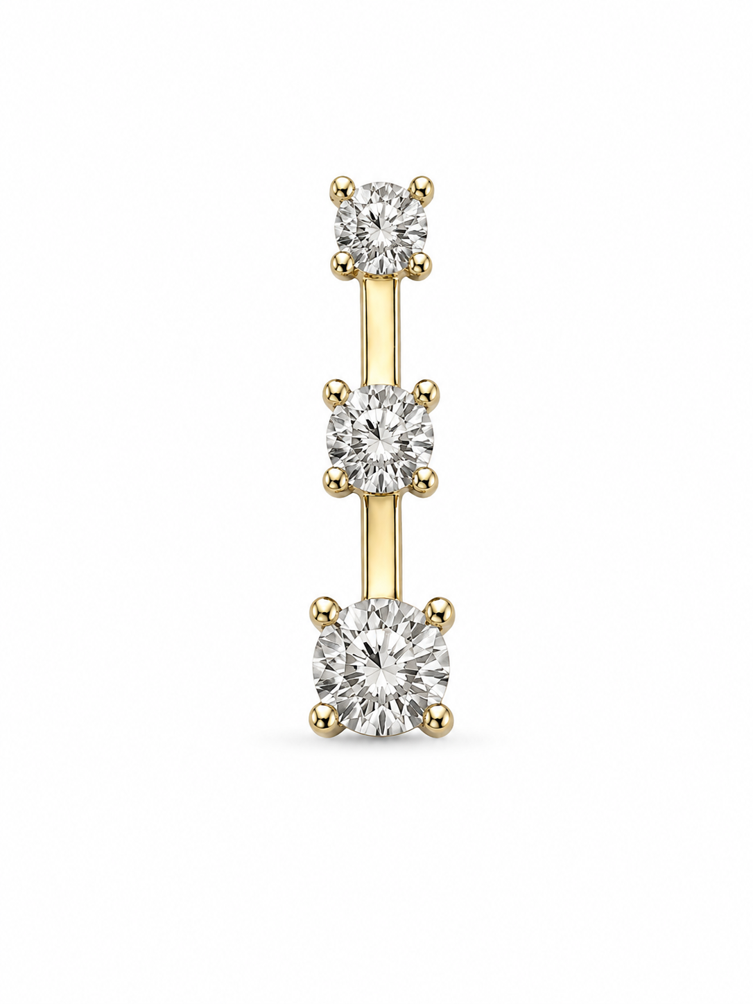 10KT Yellow Gold 0.04 CTW Journey Diamond Pendant [K4H75]
