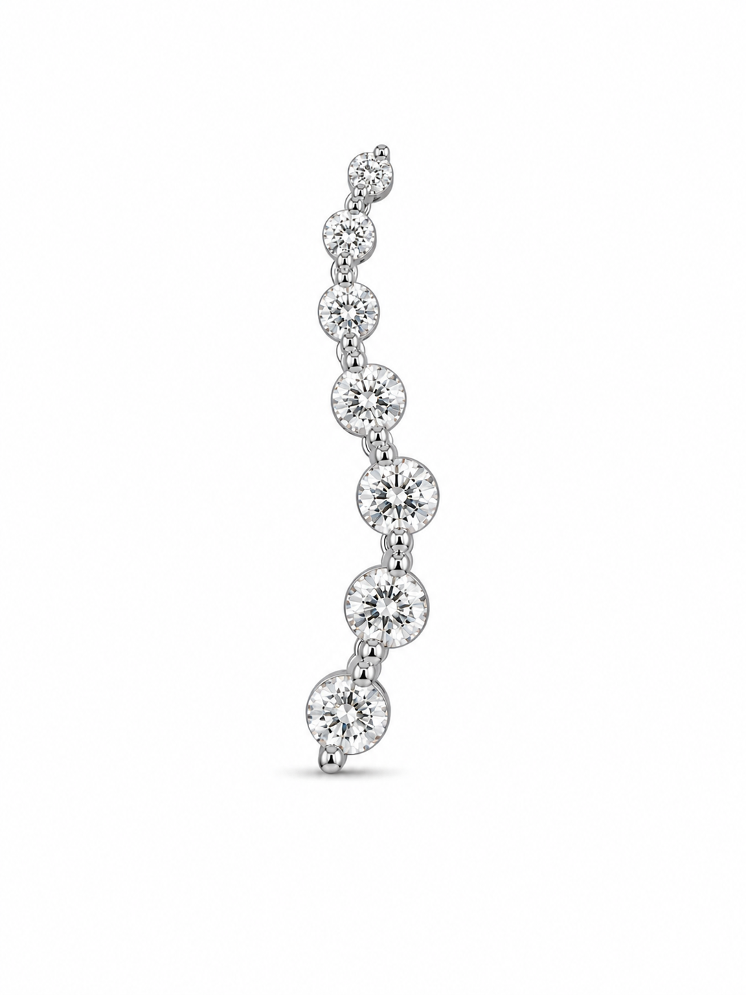14KT White Gold 0.50 CTW Journey Diamond Pendant [K16H]