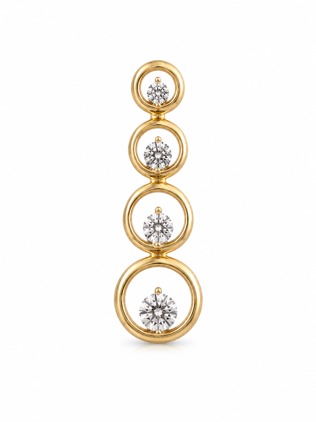 10KT Yellow Gold 0.05 CTW Journey Diamond Pendant [K7H50]