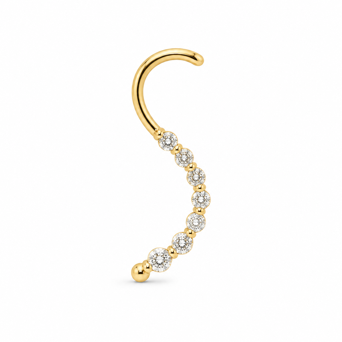 14KT Yellow Gold 0.16 CTW ''S" Journey Diamond Pendant [K7H50]