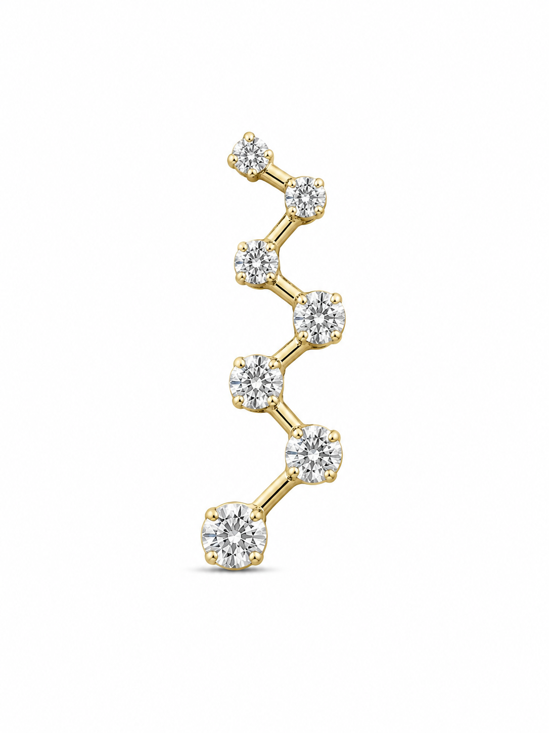 10KT Yellow Gold 0.12 CTW Journey Diamond Pendant [K6H50]