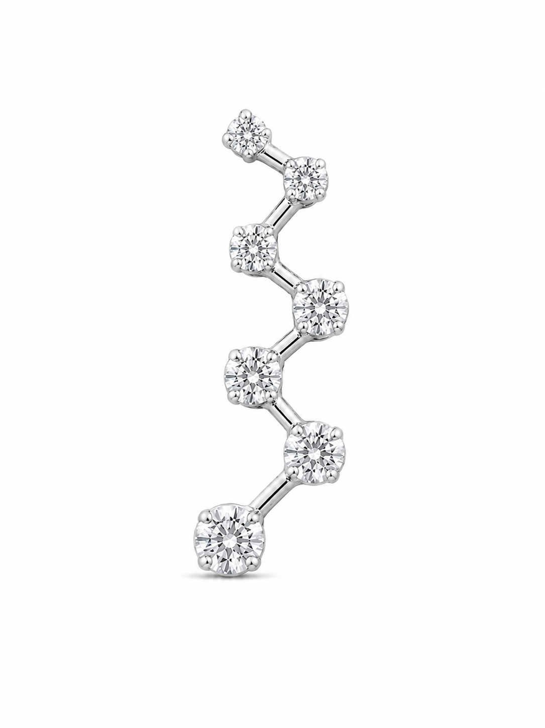 10KT White Gold 0.12 CTW Journey Diamond Pendant [K6H50]