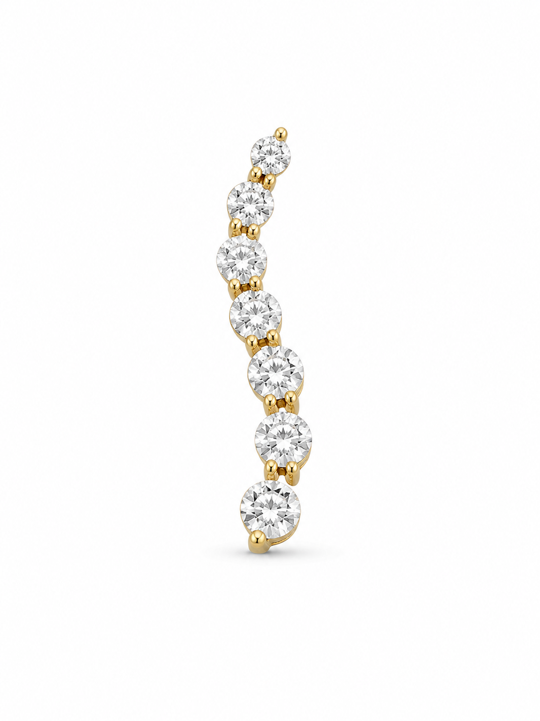 14KT Yellow Gold 0.33 CTW Graduated Journey Diamond Pendant [K1T]