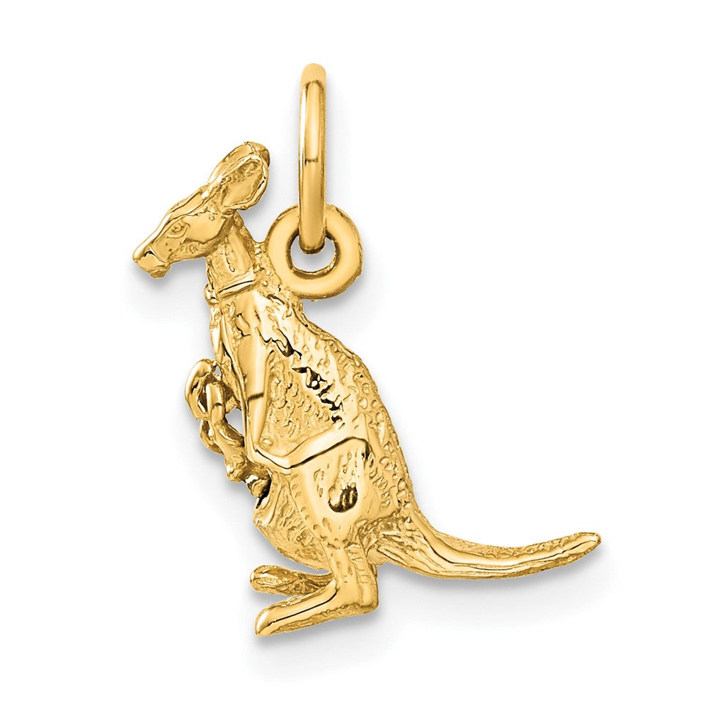 14k 3D Kangaroo with Joey Charm
