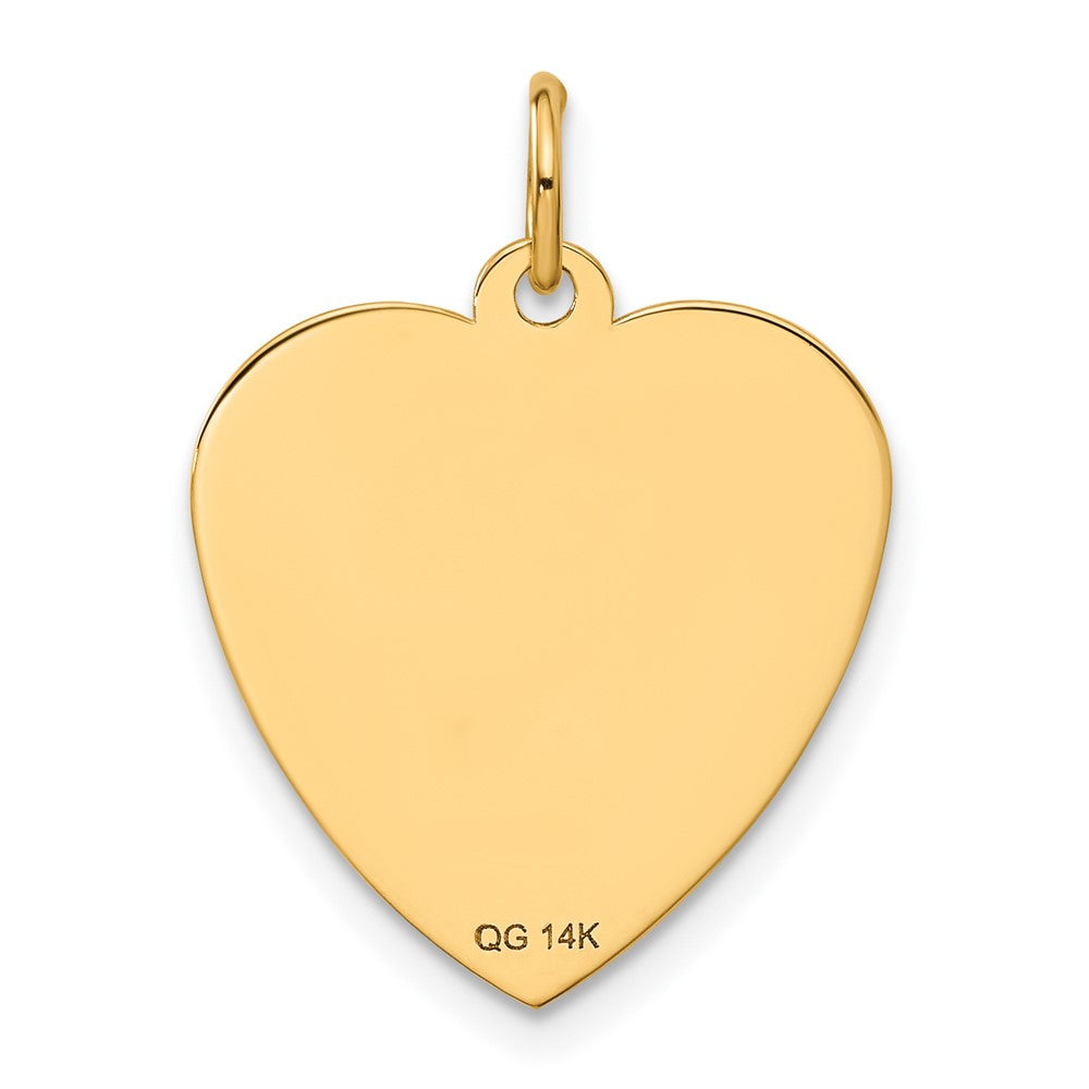 14k HAPPY BIRTHDAY Heart Disc Charm