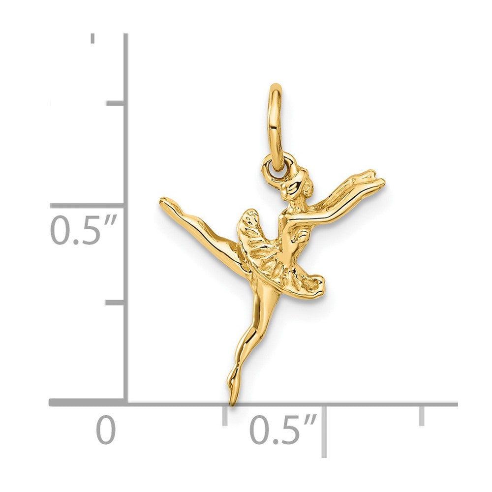 14K  3D Ballerina Charm