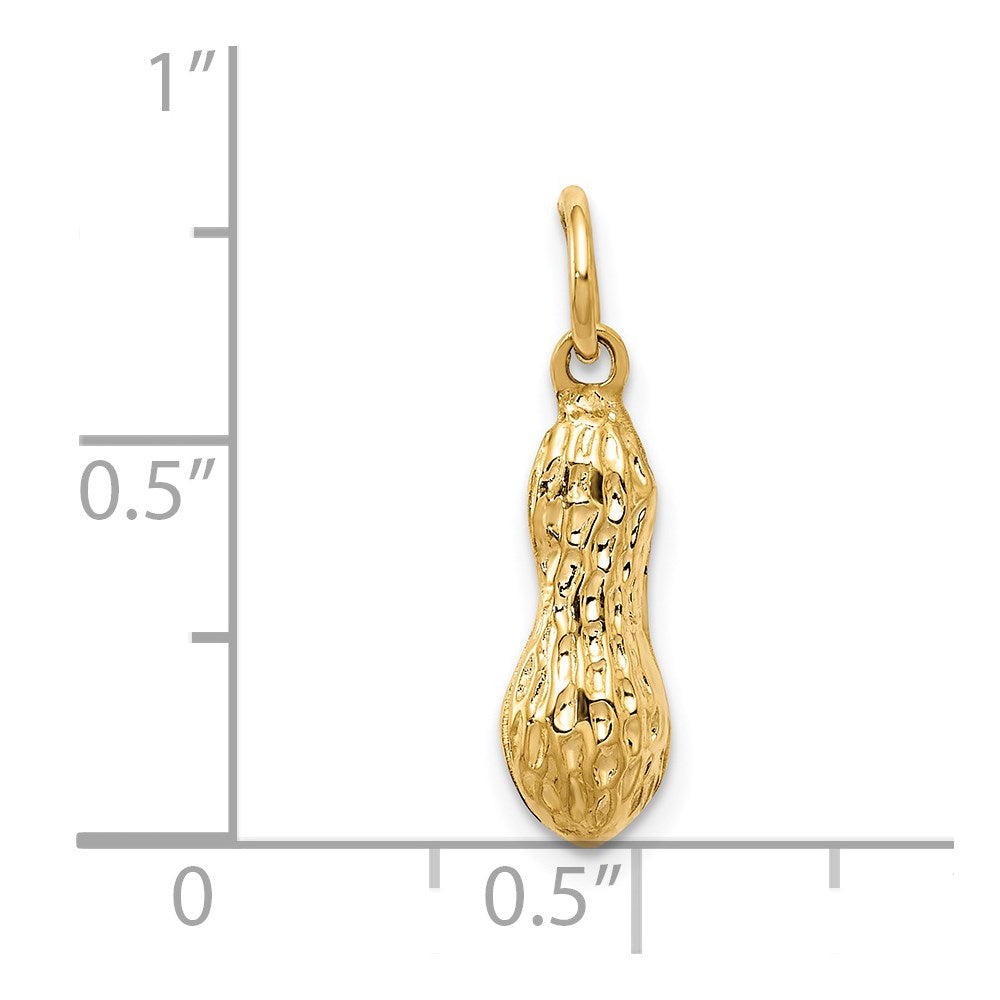 14k 3D Peanut Charm