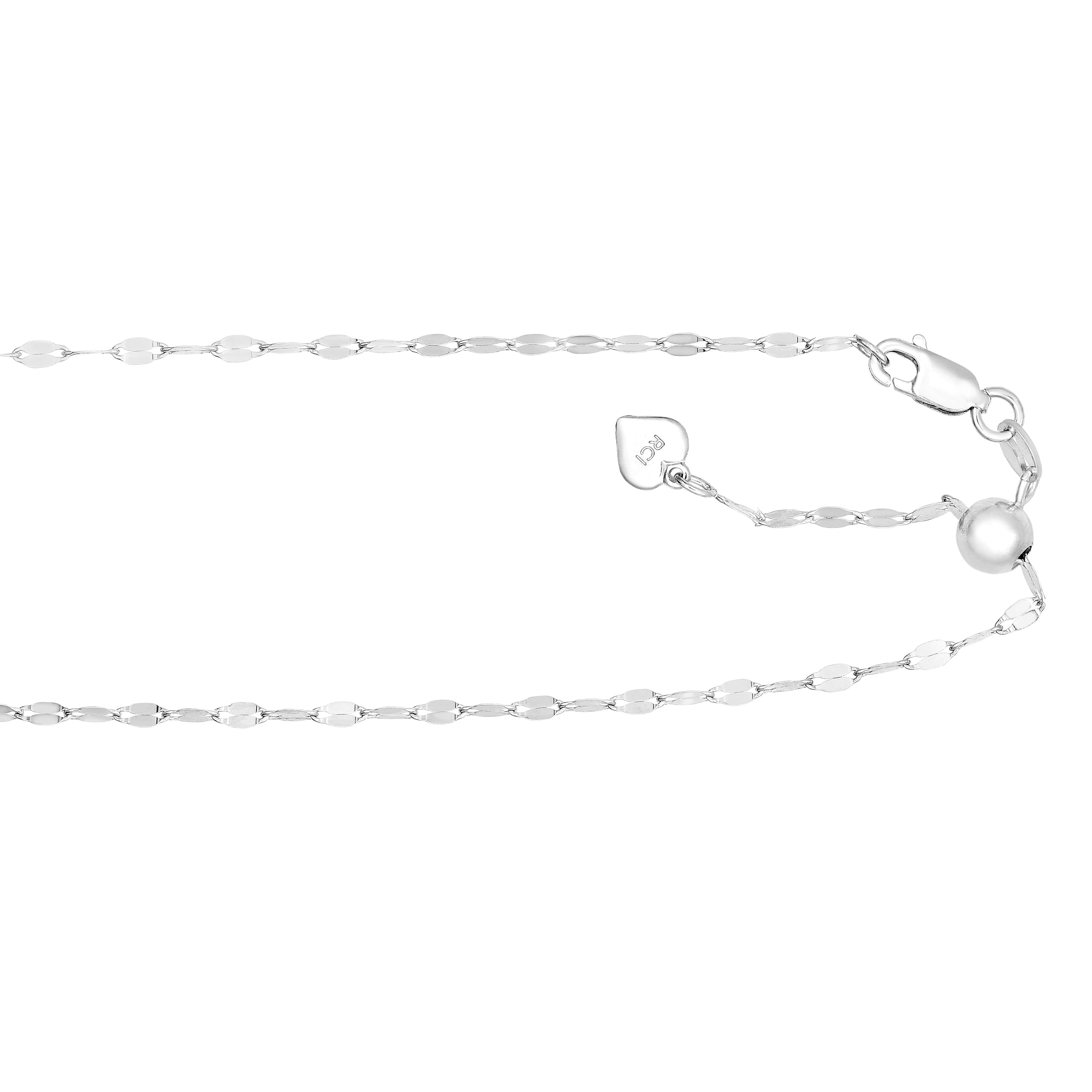 Silver 2.3mm Adjustable Mirror 22" Chain with Lobster Lock