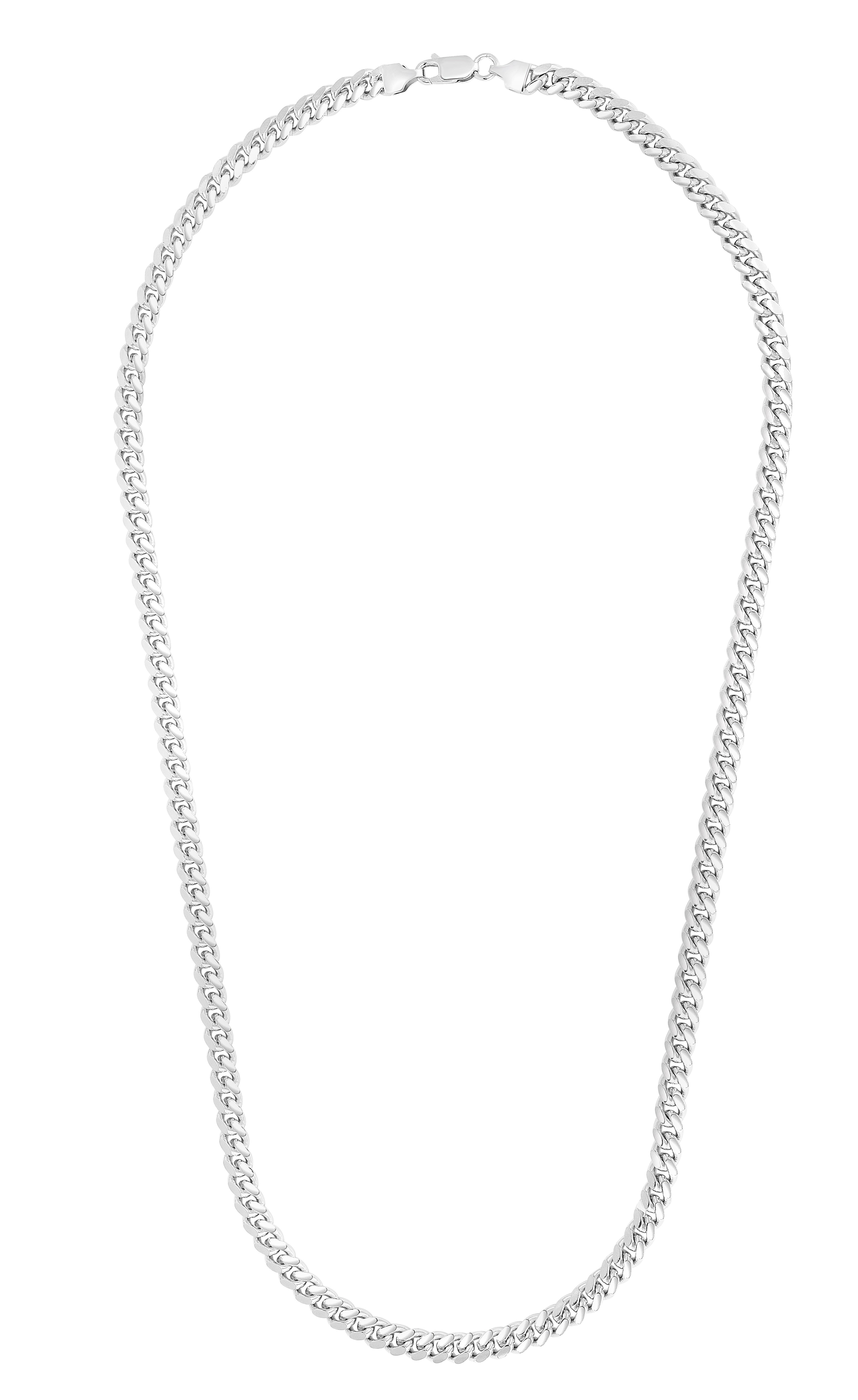 Sterling Silver 5.6mm Miami Cuban 24" Chain with Box Lock