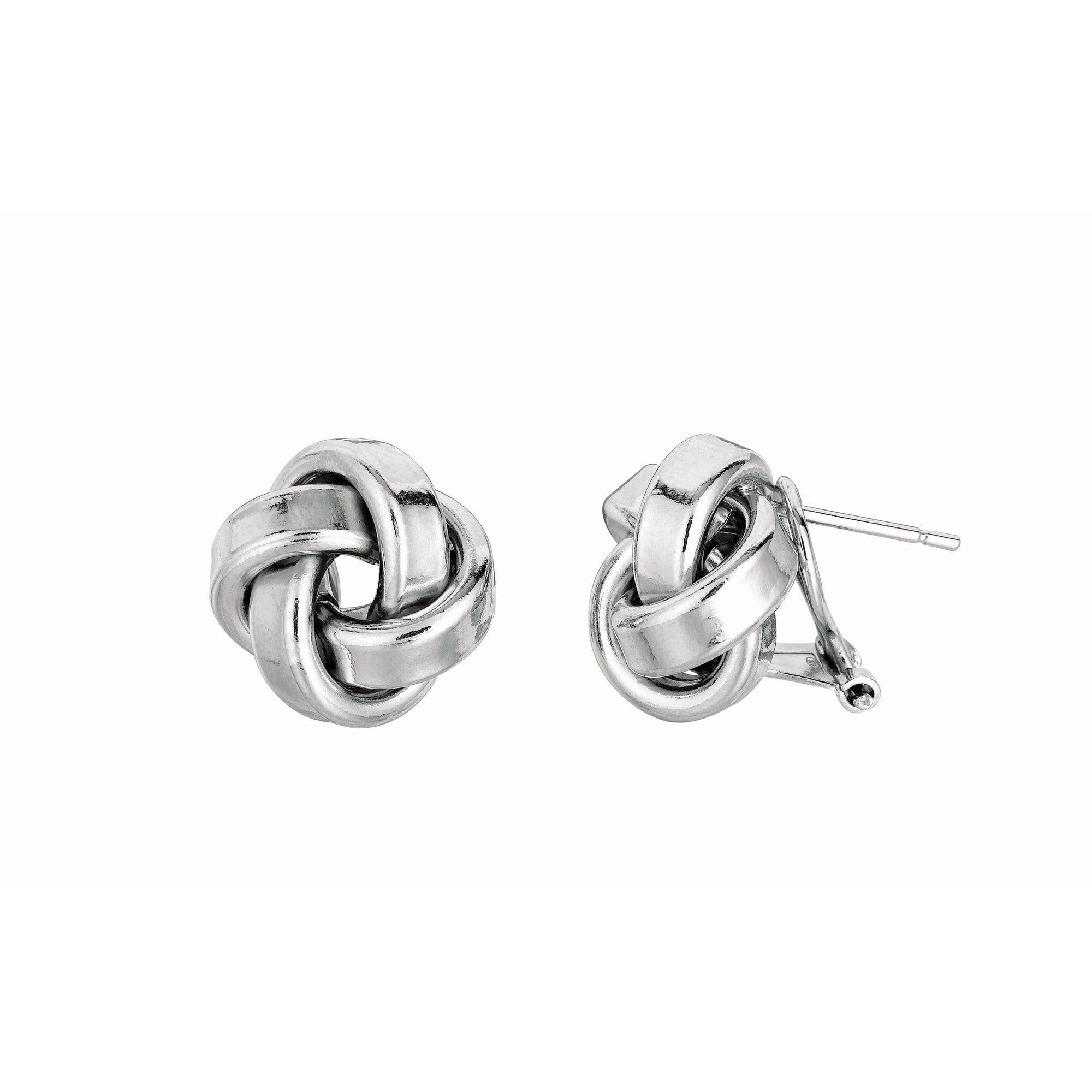 Sterling Silver Large Polished Love Knot Earring