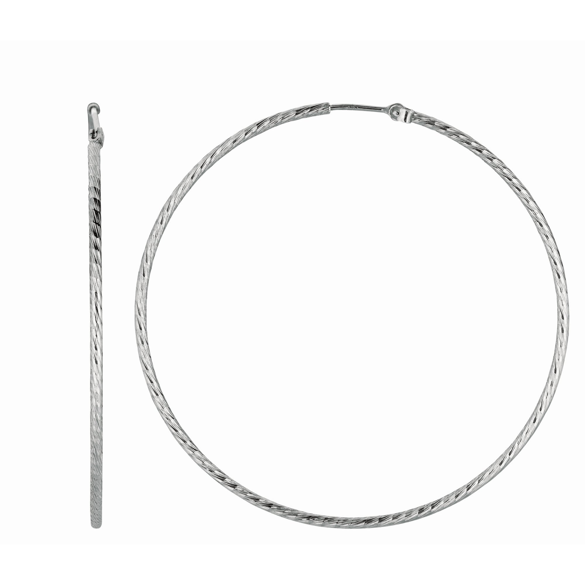 Sterling Silver 1.5X55Mm Endless Hoop Earring