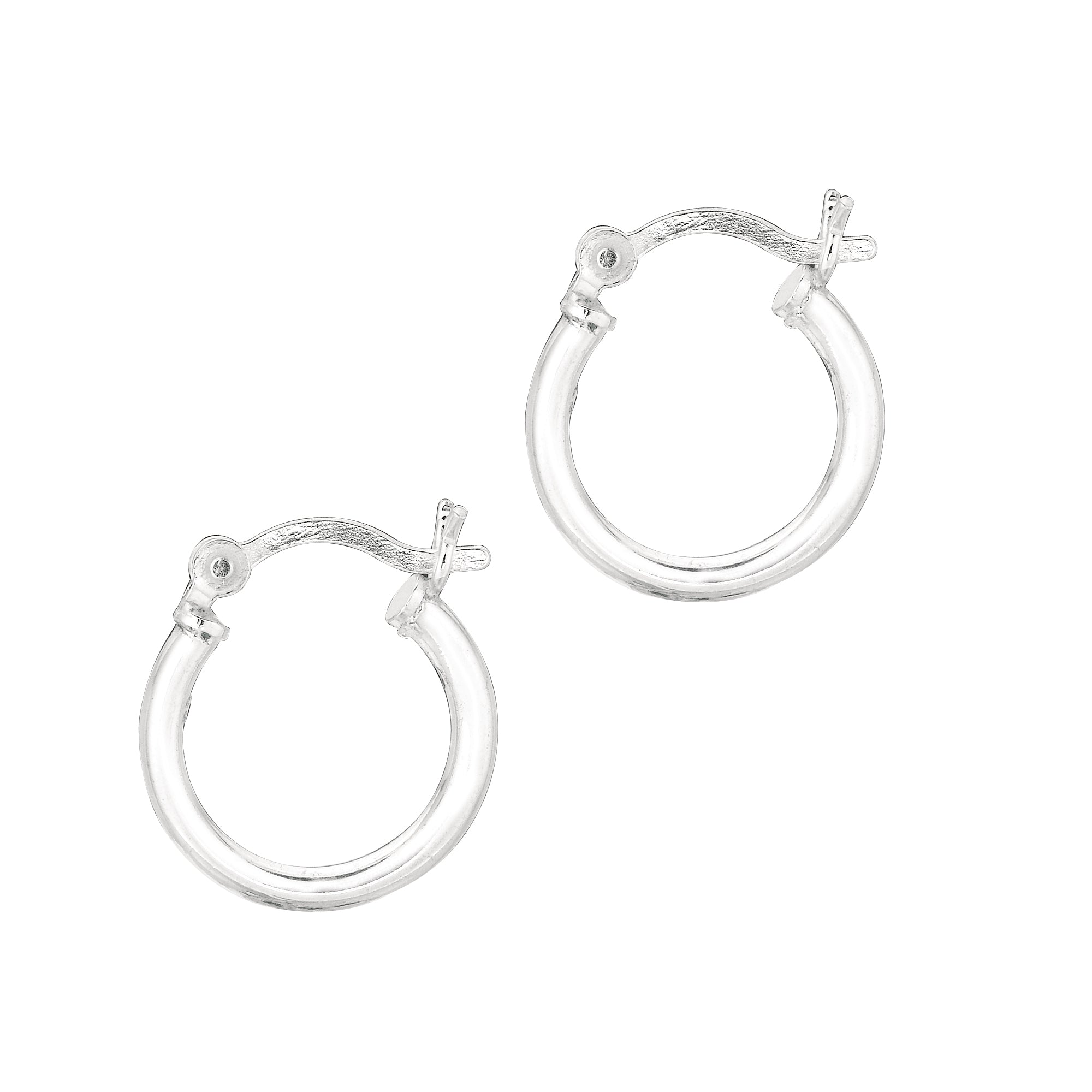 Sterling Silver 2X10Mm Hoop Earring