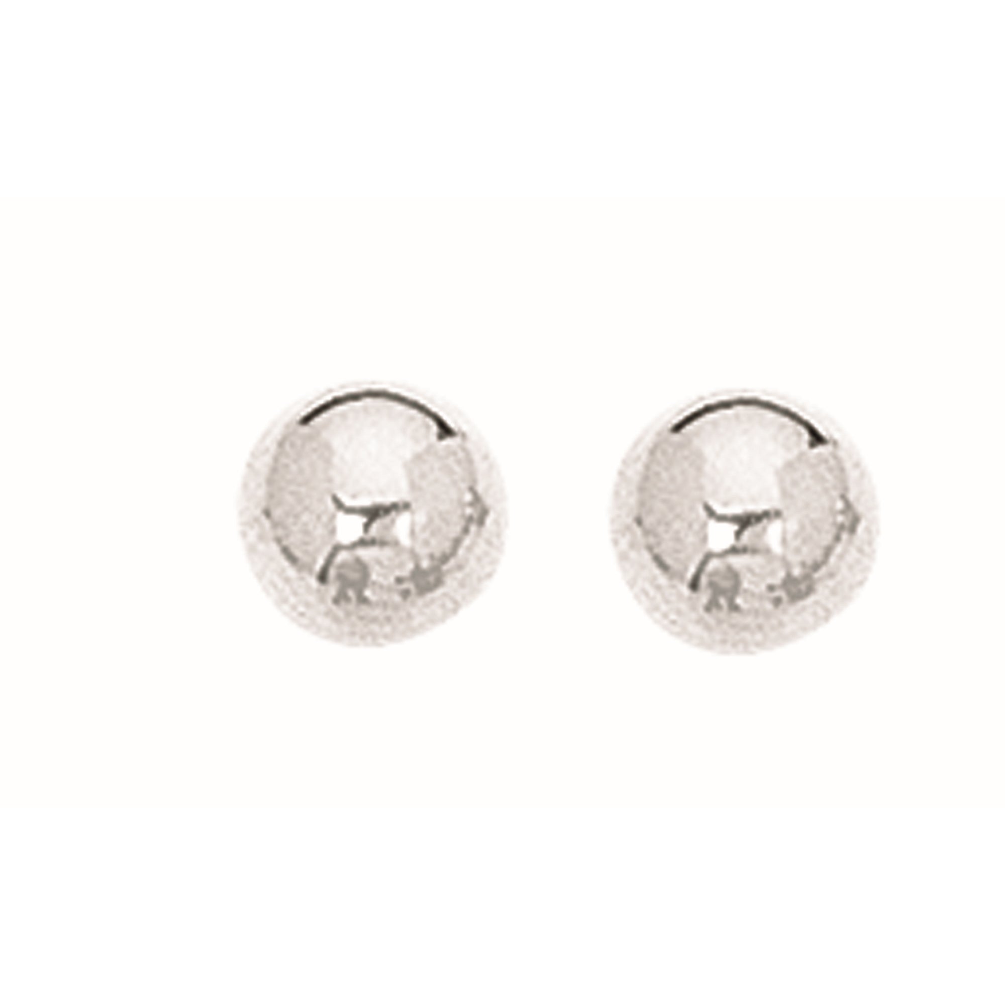 Sterling Silver 6Mm Ball Stud Earring
