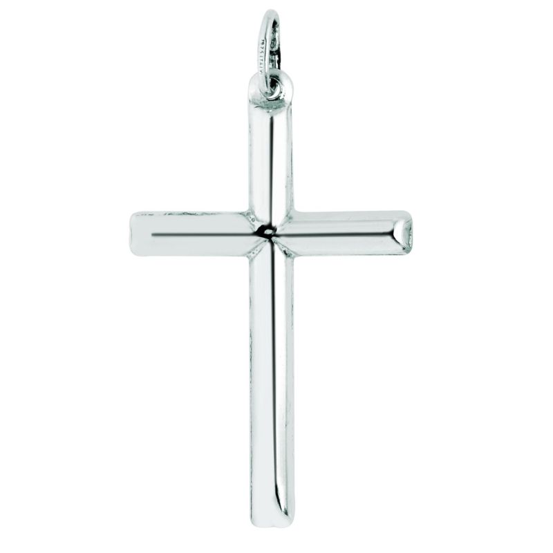 Sterling Silver Large Polished Cross Pendant