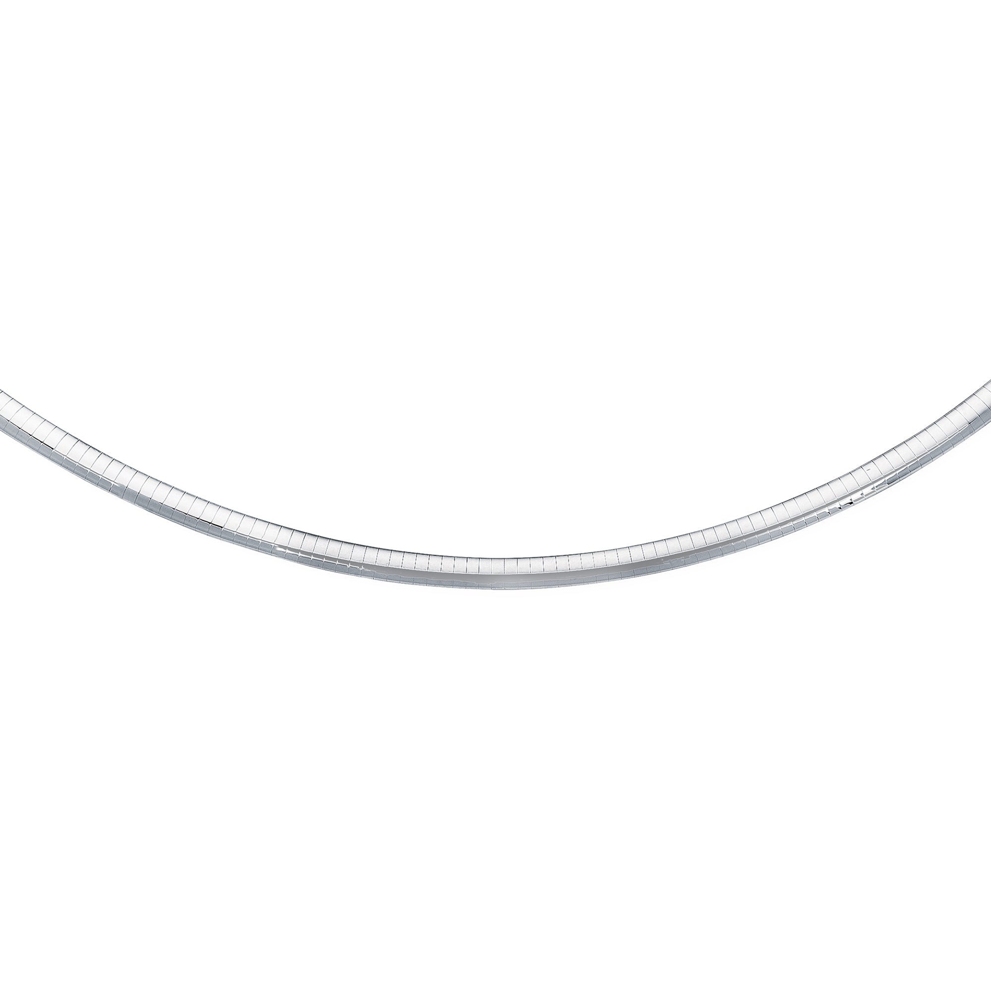 Sterling Silver 6mm Omega 18" Chain with Lobster Clasp