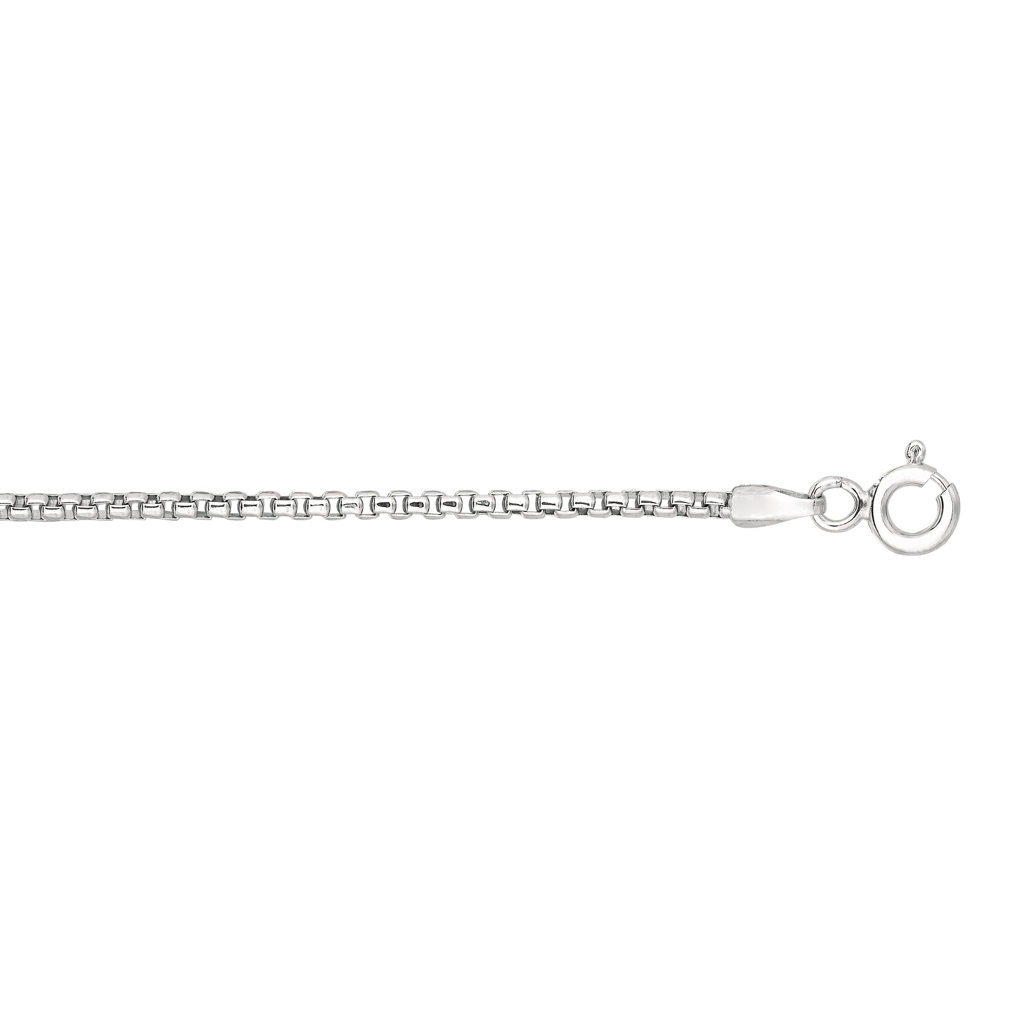 Sterling Silver 1.1mm Round Box 24" Chain with Lobster Clasp