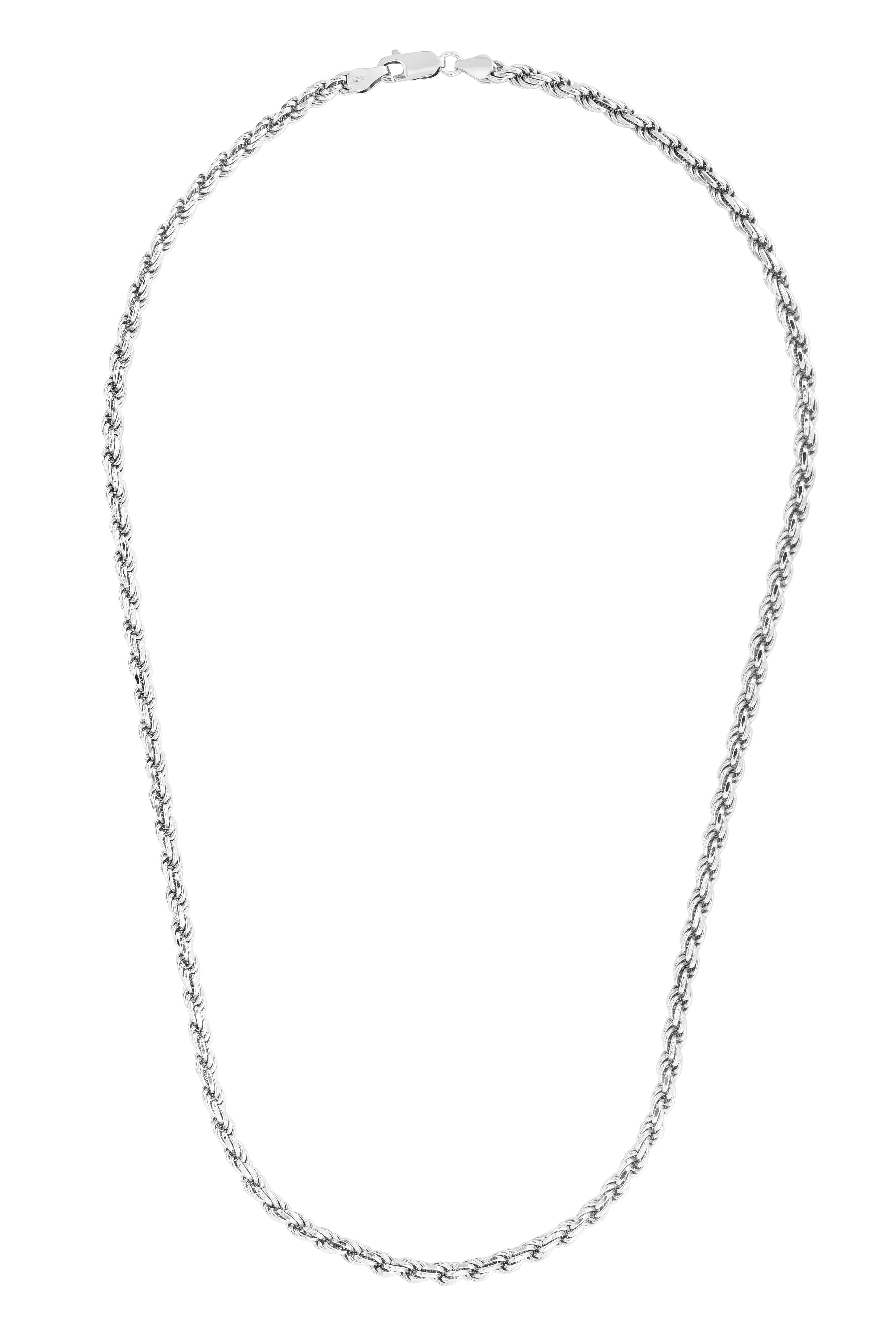 Sterling Silver 5mm Rope 24" Chain with Lobster Clasp