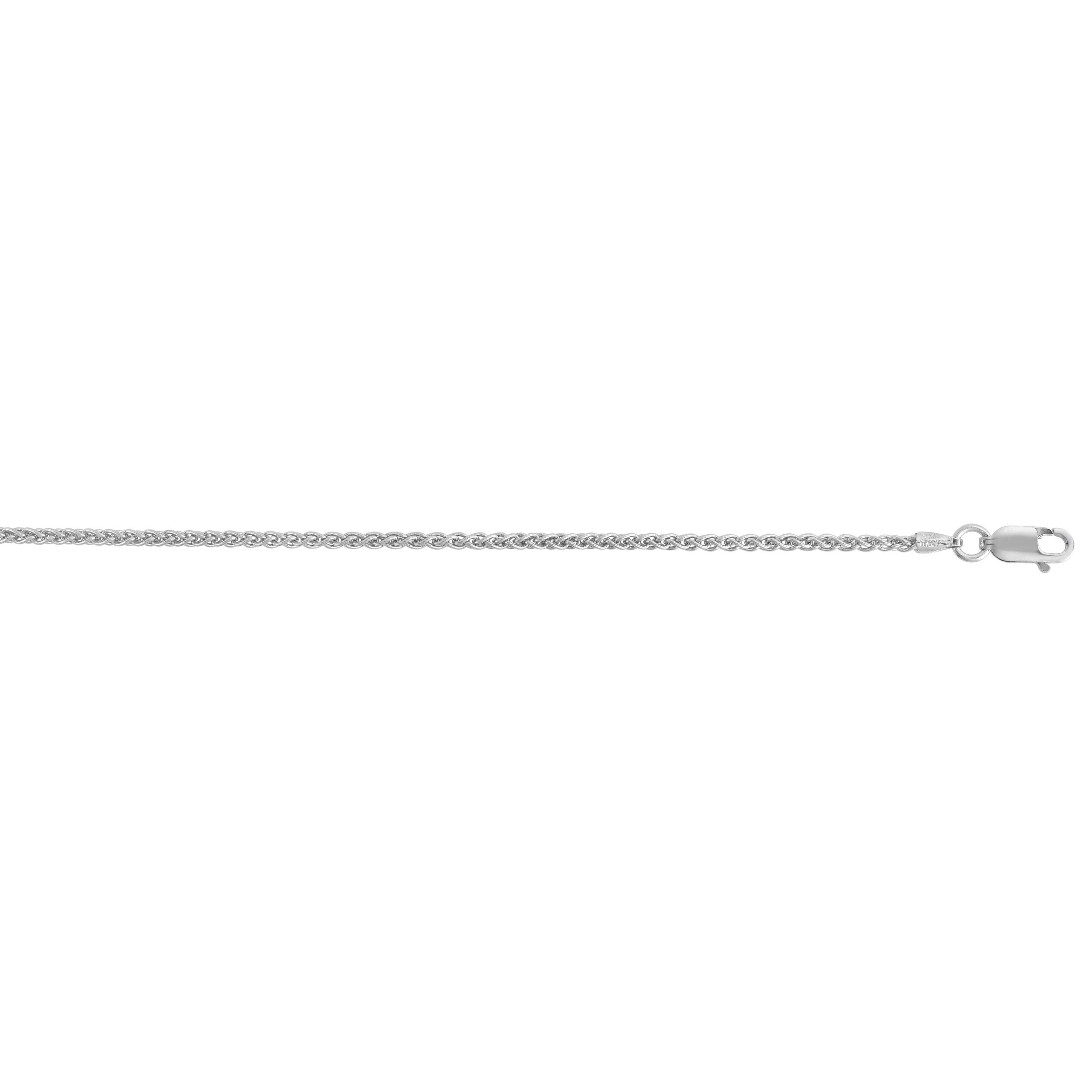 Sterling Silver 1.9mm Wheat 24" Chain with Lobster Clasp
