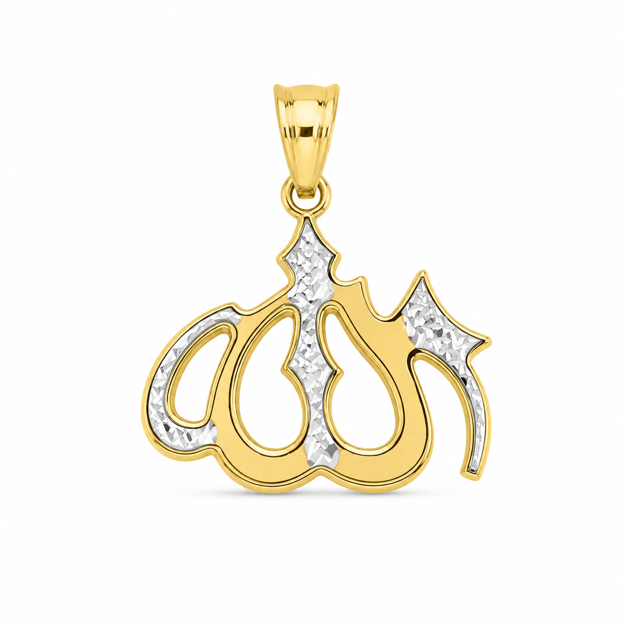14KT Allah Arabic Yellow Gold Pendant [A2B6]