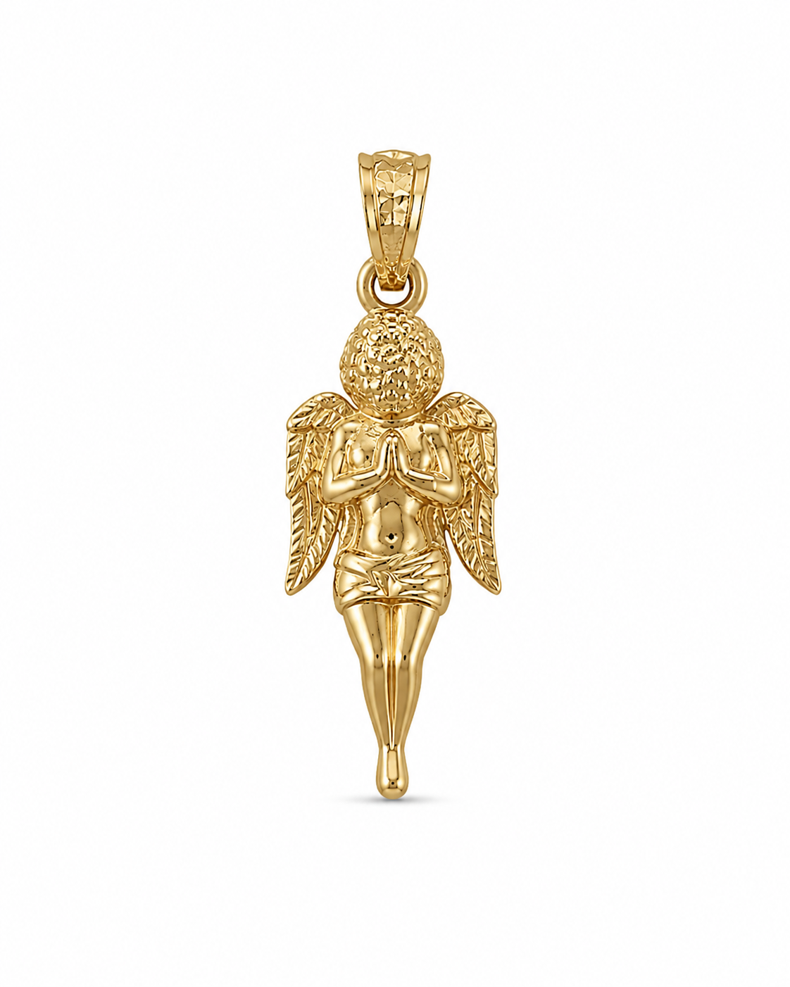 10KT Angel Yellow Gold Pendant [A0B8}