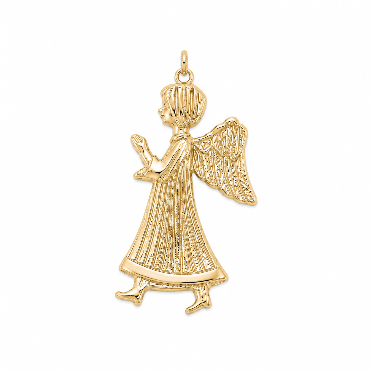 14KT Angel Yellow Gold Pendant [A0B8]