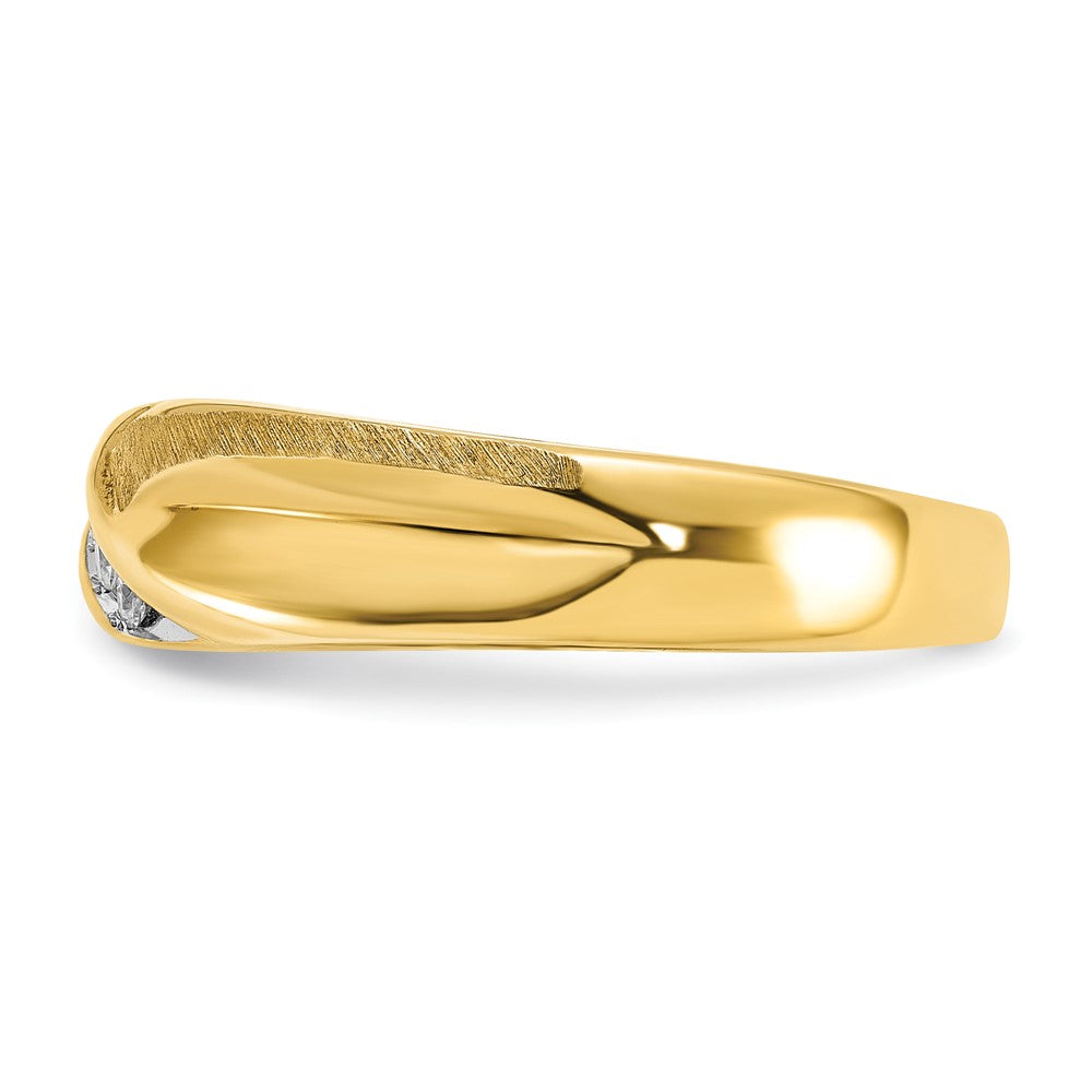 14k IBGoodman Men's Polished and Satin Ring Mounting