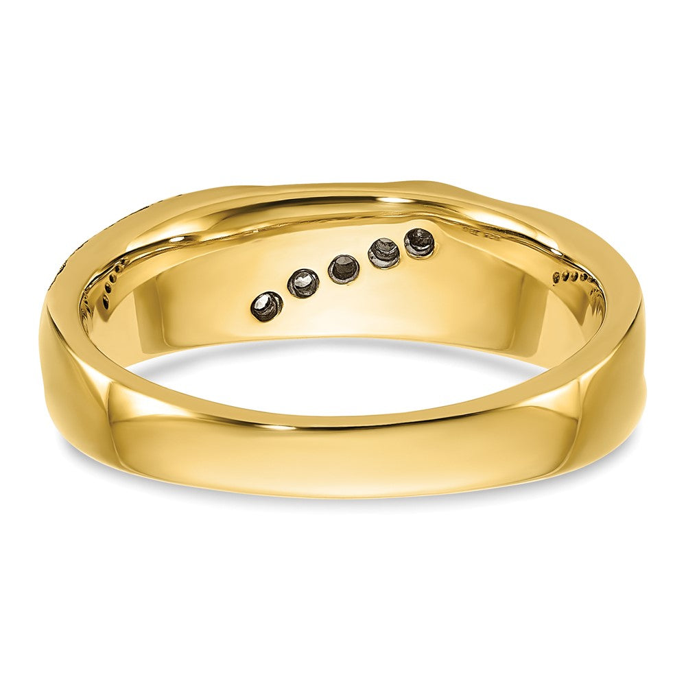 14k IBGoodman Men's Polished and Satin Ring Mounting