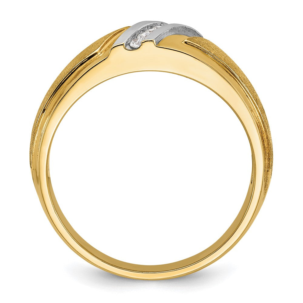 14k IBGoodman Men's Polished and Satin Ring Mounting