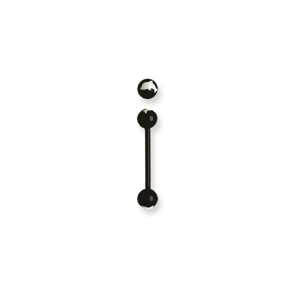Acrylic 14G 5/8 in. Lg Dolphin in Black w/White Barbell