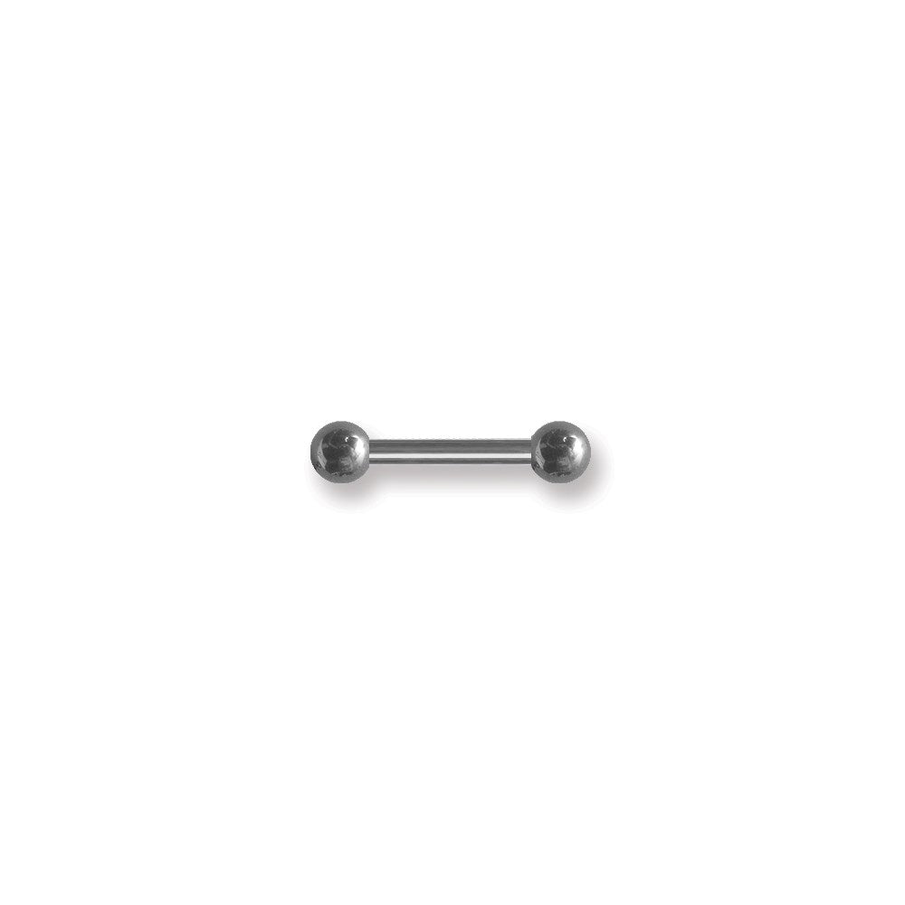 Solid Titanium BB 10G (2.6mm) 5/8 (15mm) Long w 6mm Titanium Balls Unco