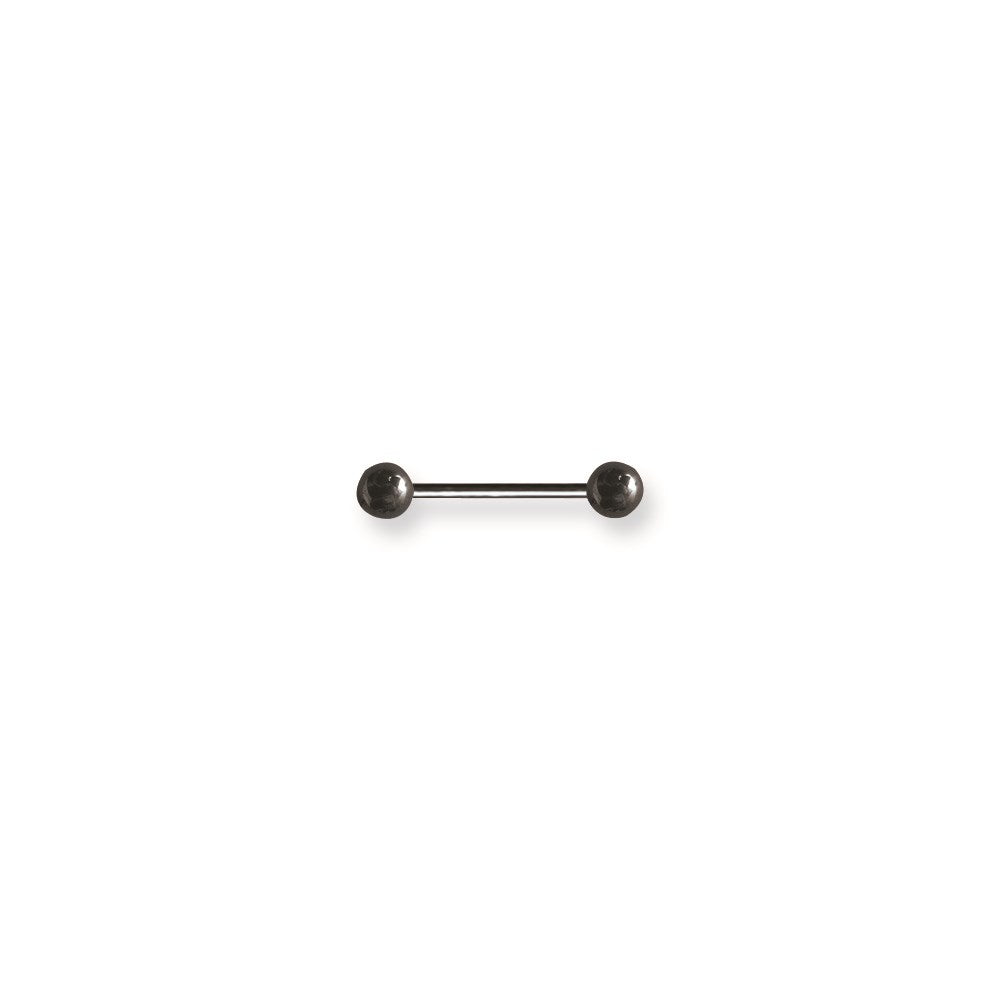 Plated SGSS BB 14G (1.6mm) 5/8 (15mm) Long w 5mm Balls Black (ZR-DS11)