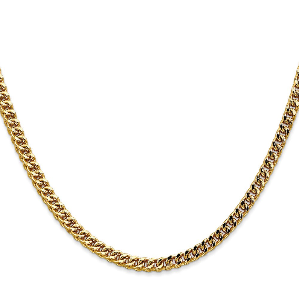 10KT Solid Yellow Gold 3MM Franco Link Chain