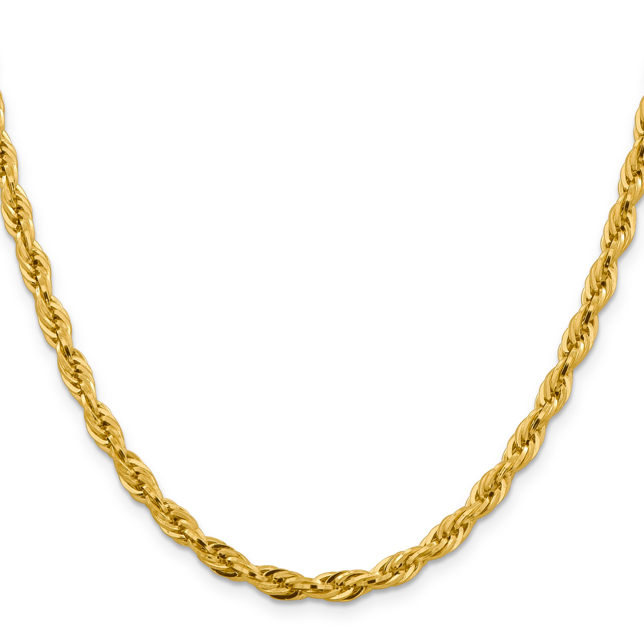 14K 18 Inch 4.75Mm Semi Solid Rope With Lobster Clasp Chain