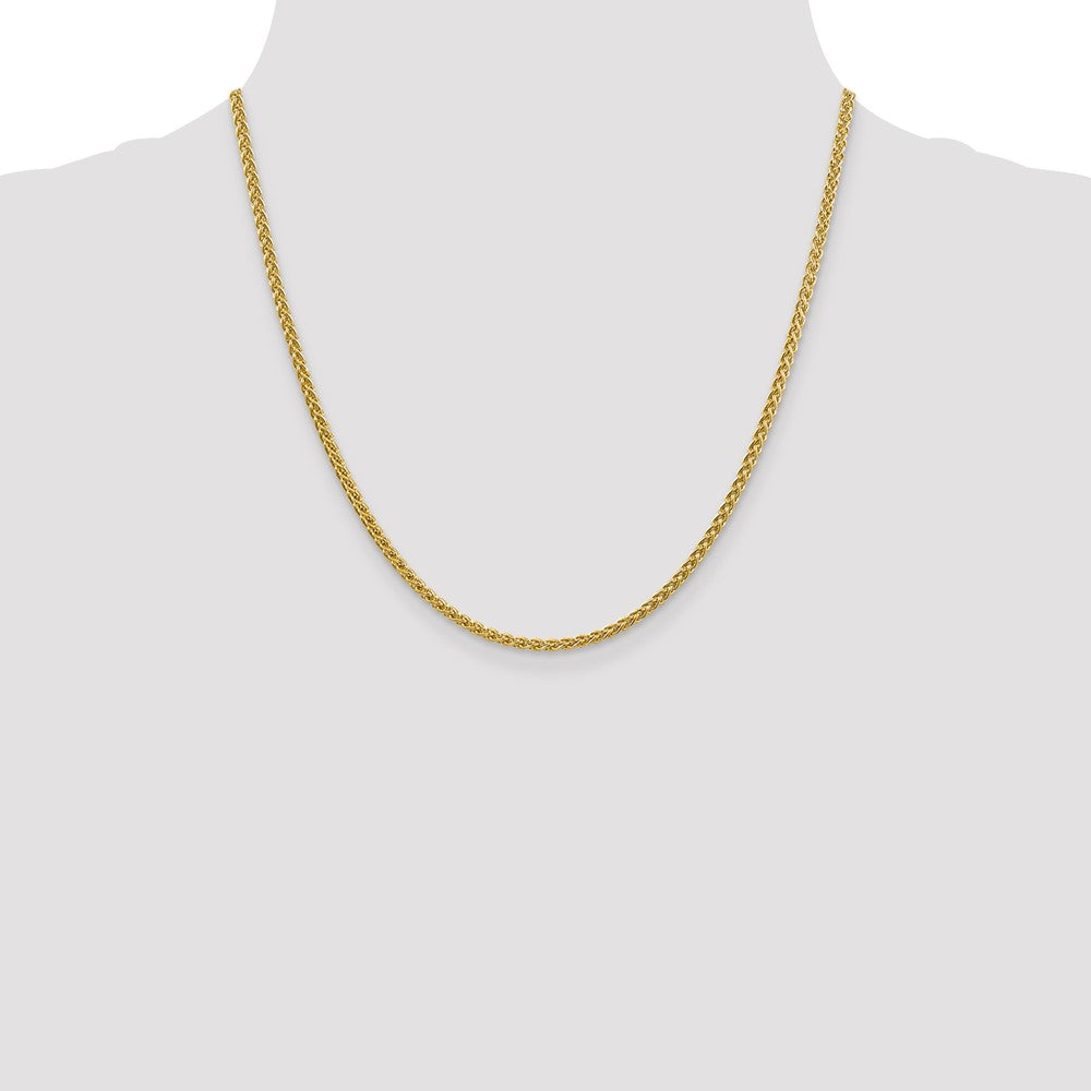 14K 20 inch 2.75mm Semi-Solid Wheat with Lobster Clasp Chain