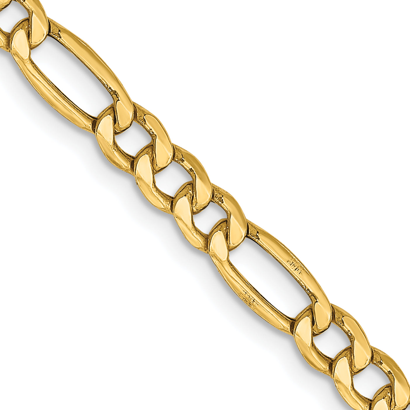 14K 18 Inch 4.2Mm Semi-Solid Figaro With Lobster Clasp Chain