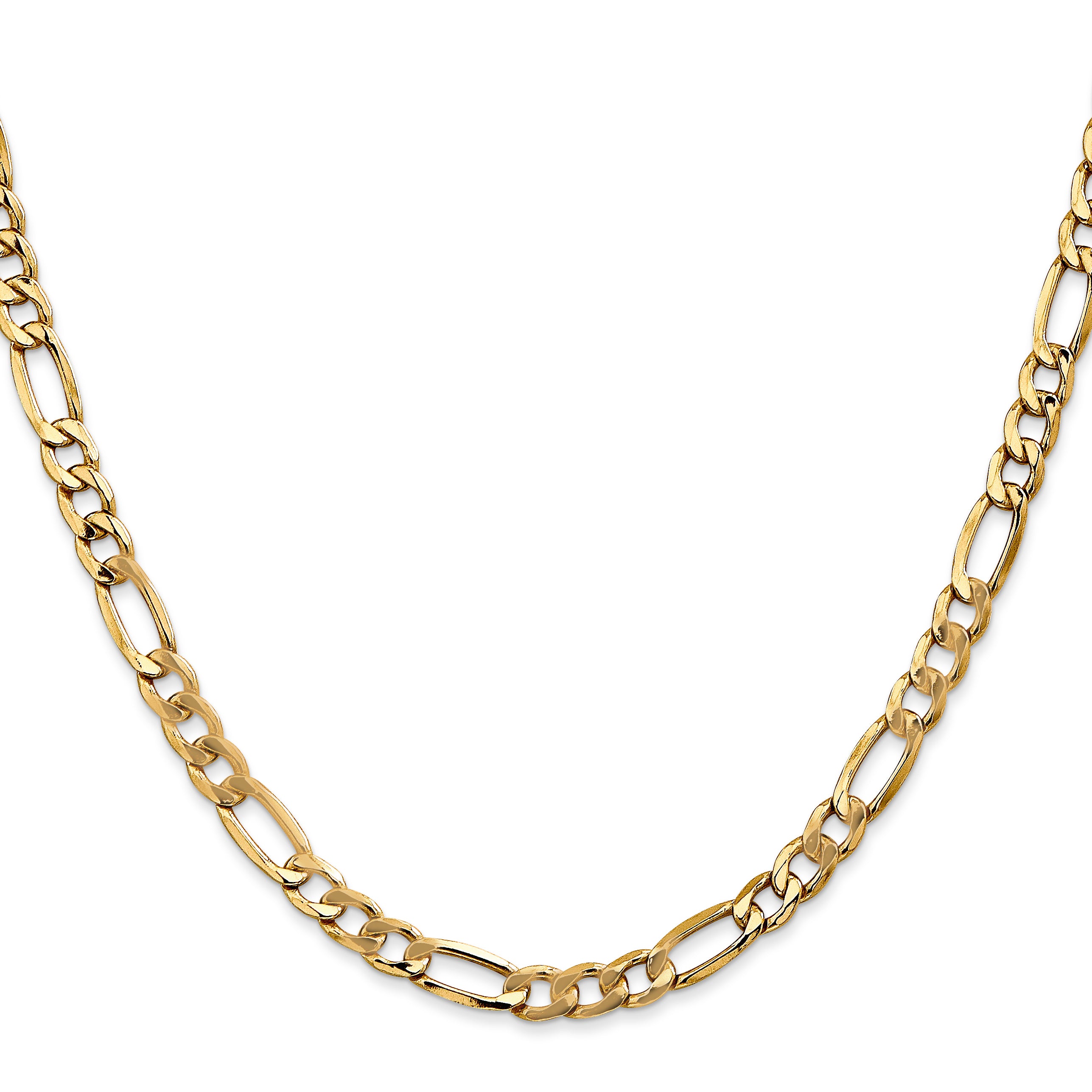 14K 26 Inch 5.75Mm Semi-Solid Figaro With Lobster Clasp Chain