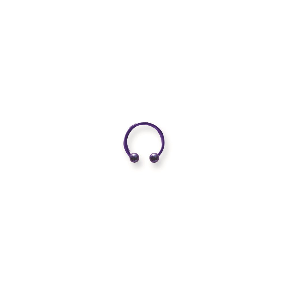 Solid Titanium Circ BB 18G (1mm) 3/8 (10mm) Dia w 3mm Balls Dream Blue