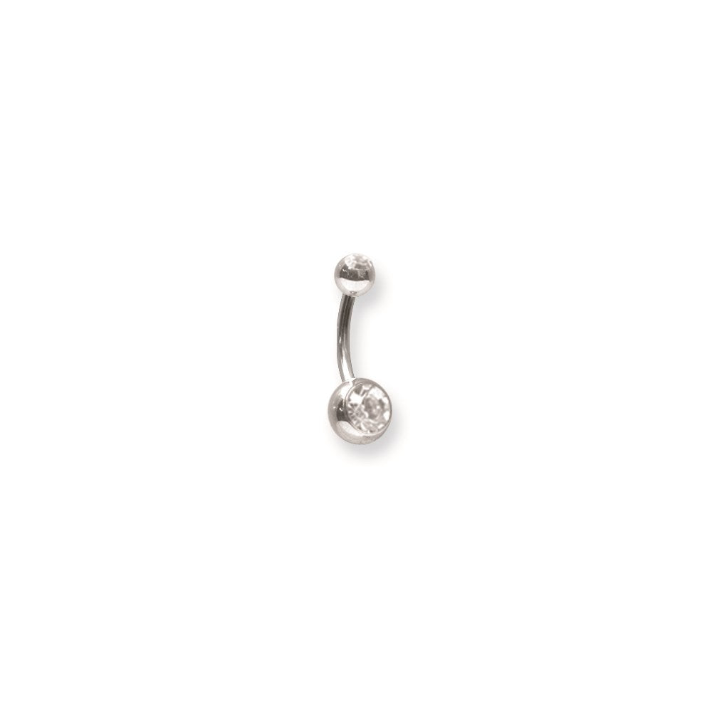 SGSS Curv BB w Press Fit Gem Balls 14G (1.6mm) 3/8 (10mm) Long w 5x8mm