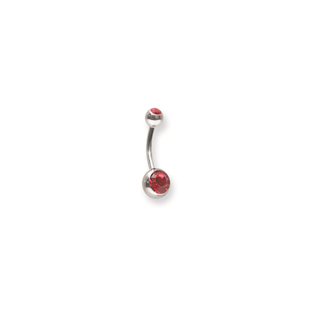 SGSS Curv BB w Press Fit Gem Balls 14G (1.6mm) 7/16 (12mm) Long w 5x8mm