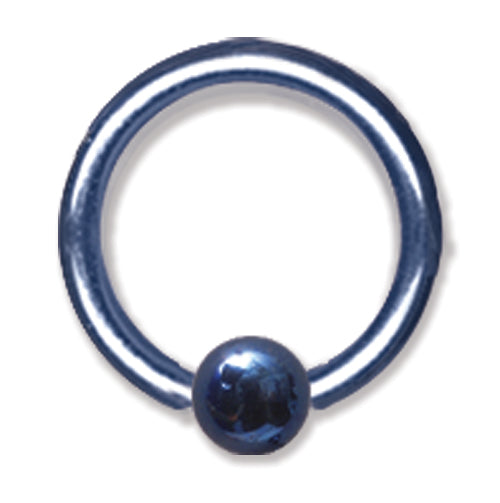 14G (1.6Mm) 3/8 (10Mm) Long W/ 4Mm Ball Cobalt Blue Titanium 14G (1.6Mm