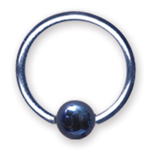 18G (1Mm) 3/8 (10Mm) Dia W 4Mm Ball Cobalt Blue Titanium 18G (1Mm) 3/8