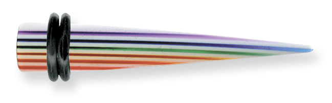 Acrylic Uv Layered Expander Spike W 2 O-Rings 0G (8.2Mm) 50Mm Long Expander