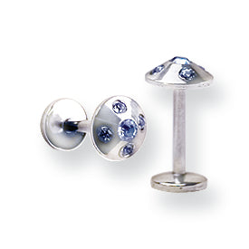 316L Srg Gr Sstl 14G 5/16In.W/5Mm 5-Ltsaph Czs Cone Labret