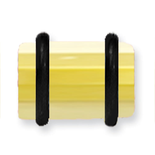 Acrylic Uv Sensitive Layered Plug W 2 Black O-Rings 0G (8.2Mm) 1/2 (13M