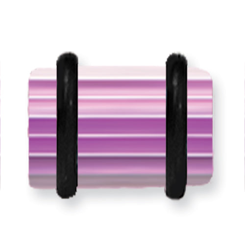 Acrylic Uv Sensitive Layered Plug W 2 Black O-Rings 0G (8.2Mm) 1/2 (13M