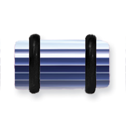 Acrylic Uv Sensitive Layered Plug W 2 Black O-Rings 2G (6.5Mm) 1/2 (13M