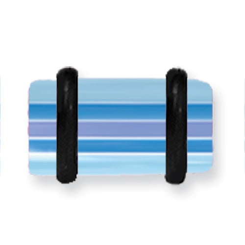 Acrylic Uv Sensitive Layered Plug W 2 Black O-Rings 2G (6.5Mm) 1/2 (13M