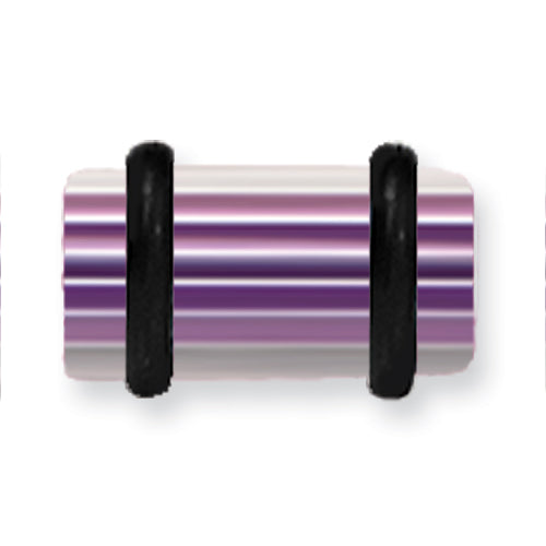 Acrylic Uv Sensitive Layered Plug W 2 Black O-Rings 2G (6.5Mm) 1/2 (13M