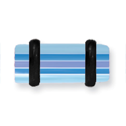 Acrylic Uv Sensitive Layered Plug W 2 Black O-Rings 4G (5.2Mm) 1/2 (13M