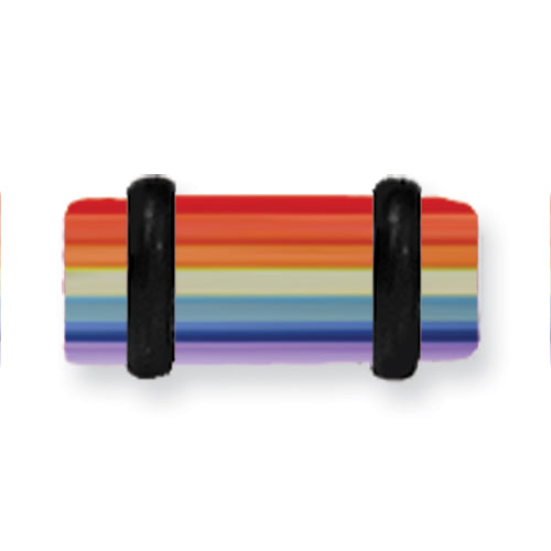 Acrylic Uv Sensitive Layered Plug W 2 Black O-Rings 4G (5.2Mm) 1/2 (13M